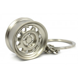 Stahlfelge Schlüsselanhänger silber matt – Tuning Accessoire JDM