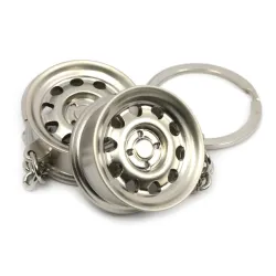 Stahlfelge Schlüsselanhänger silber matt – Tuning Accessoire JDM